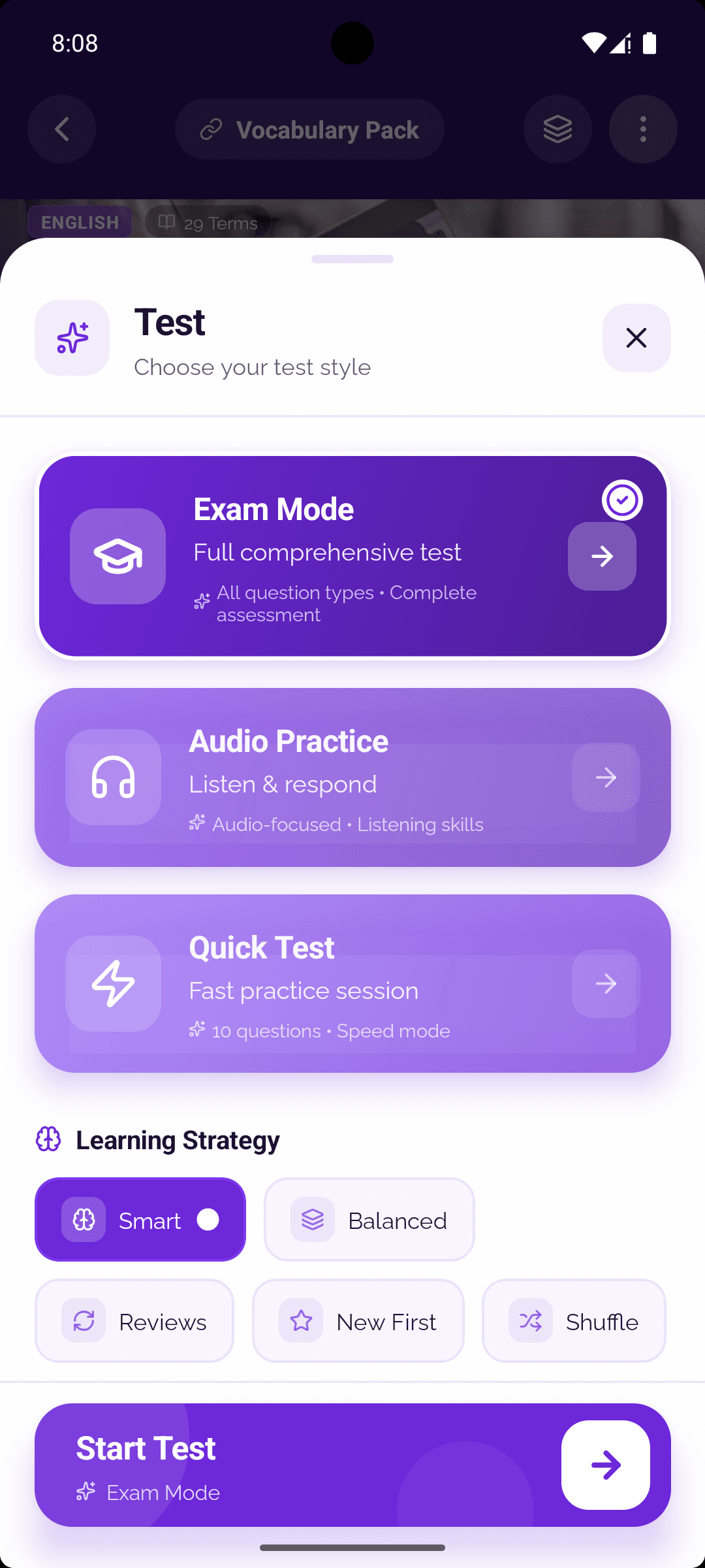Mobile Test Config
